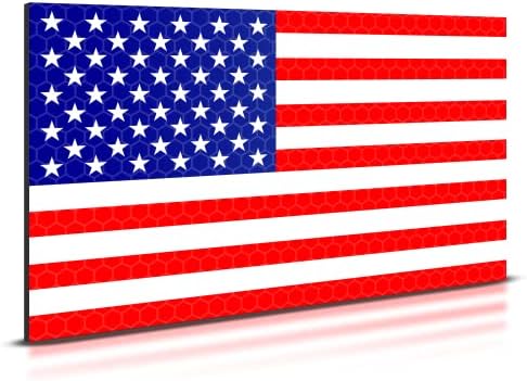 2pc Reflexivo da bandeira americana ímã para caminhão de carro - 5 x 3 polegadas - bandeira magnética patriótica