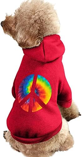 Tie Dye Peace Logo Capuz de cachorro