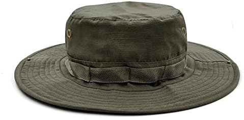 Toptie largo balde de balde chapéu de chapéu de verão ao ar livre de pesca dupla face-lados com tira de queixo