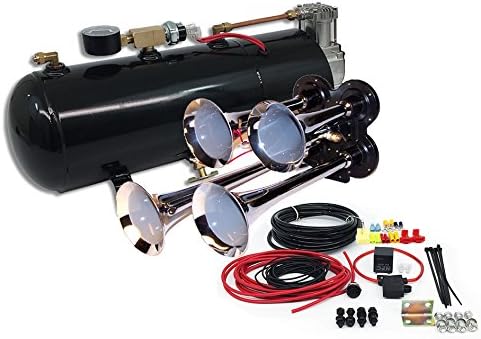4 Kit de chifre de ar de trompete - se encaixa em quase qualquer veículo: caminhão, carro, jipe ​​ou SUV.