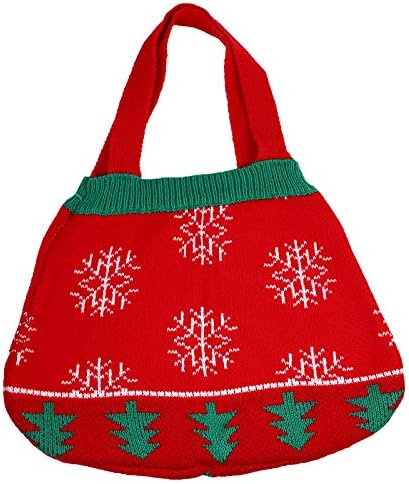 Kesyoo 1pc Christmas tema de lã bolsa de lã bolsa de estoque de bolsa de armazenamento de estoque