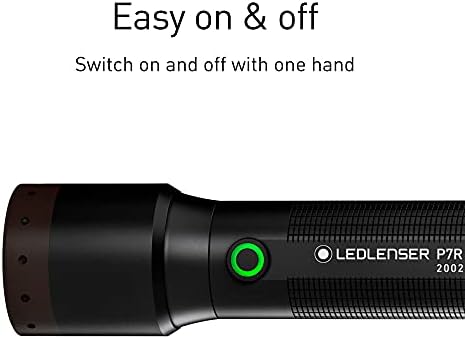 LEDLENSER, lanterna recarregável do núcleo P7R, luz LED para uso doméstico e de emergência, preto