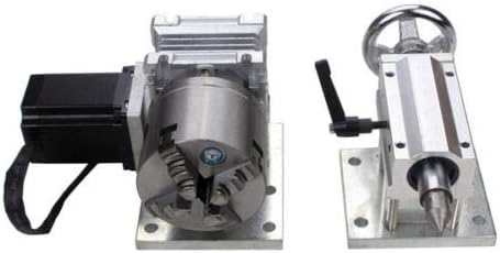 Altura central bubuqd 70 mm CNC roteador rotativo um 4º eixo caixa de engrenagens 4 mandíbula 80mm