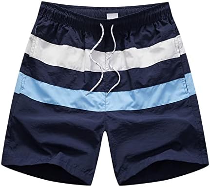 Shorts esportivos masculinos de beuu shorts elásticos de verão shorts suor solto colorido casual bloqueio de