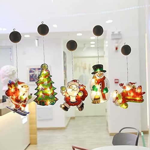 LuckyMeet Christmas Luzes decorativas de férias decoração de férias da janela da cena de layout Copo Backpacksanta