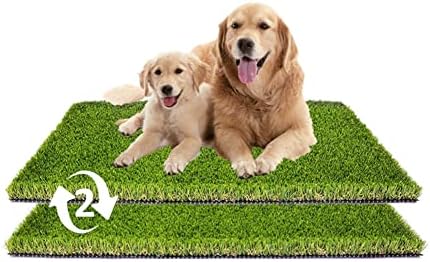 Tiidow Grass bloch para cães, 33 polegadas x 21in, grama potty de cães de 2 mochilas, grama ao