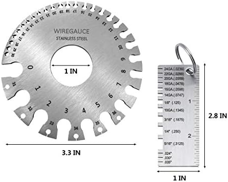 Ferramenta de medição de medidores de fio, ferramenta de espessura do medidor de metal, medidores de espessura