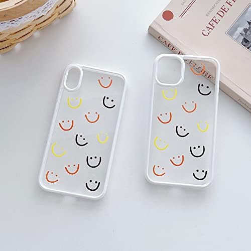 FXLZCW Smiley Face Case para iPhone XR, fofo Clear Clear Silicone macio de silicone Slim Fit Protection Cober