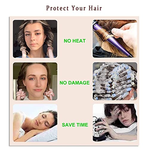 Calador de cabelo sem calor, fábrica de cabeça de haste de curling sem calor para cabelos longos para dormir durante