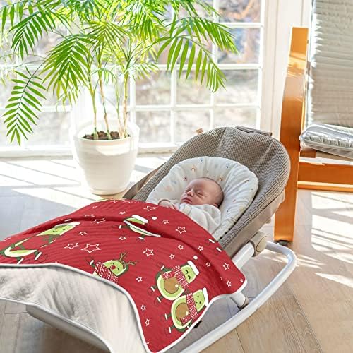 Cobertor de abacate de abaconado para bebês, recebendo cobertor, cobertor leve e macio para berço, carrinho, cobertores