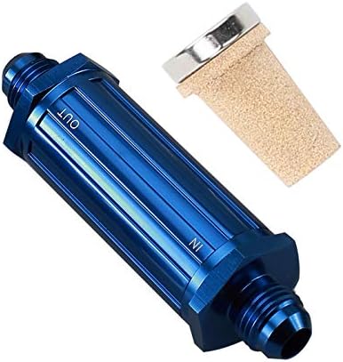 Desempenho AC Azul Alumínio AN6 Filtro de combustível de entrada com 150 mícrons Elemento de inserção de bronze
