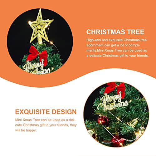 Sosoport Decorações de Natal Mini Árvore de Natal Árvore de Christmas Tabela Mini Árvore de Natal