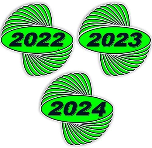 Versa-Tags 2022 2023 e 2024 Oval Ano Modelo Ano de Carros Adesivos de Janelas de Carros Madeos Penduralmente