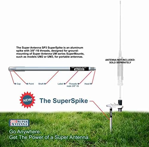 Super Antenna UM3SP Supermount com Superspike Antenna Mount for MP1 Ham Radio Antenna