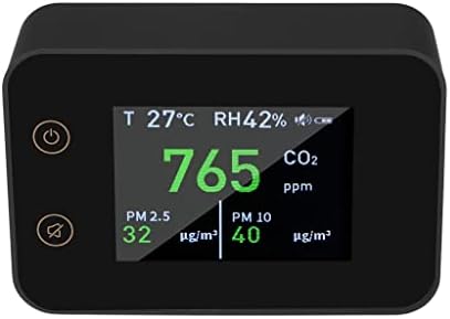 Jeusdf LCD Digital Dióxido de carbono Detector C02 Analisador de qualidade do ar PM2.5 PM1