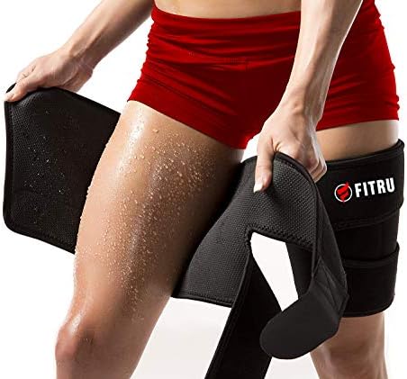 Fitru Premium coxa aparadores para homens e mulheres - Treinador de cintura de sauna embrulhada para suas