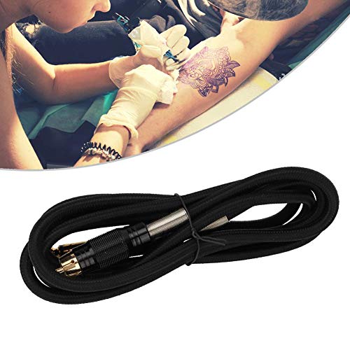 Salmue Silicone Tattoo Machine Adapter Cable, 3 cor de tatuagem de tatuagem RCA RCA Straight Connector Clip