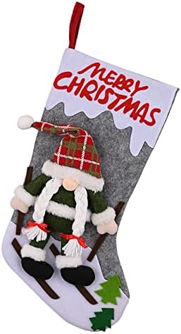 Meias de Natal Saco de meias de Natal e meias suspensas de Natal para decoração de festa e desenho animado