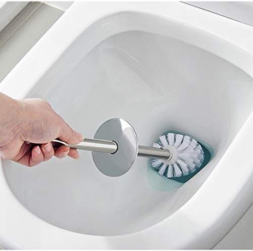 Pincel de vaso sanitário/escova de vaso sanitário escova de vaso sanitário com base e tampa maçaneta de aço