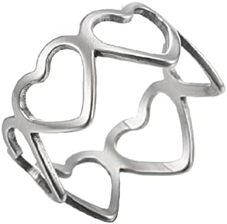 Anel de moda Yistu para mulheres anel de aço inoxidável Anel de amor simples simples e requintado design