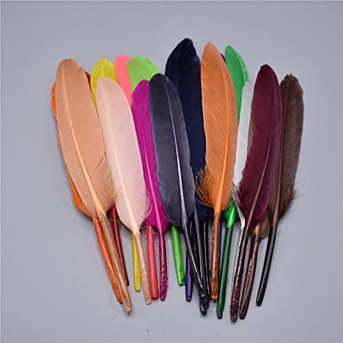 Penas de pato para artesanato 10-15cm/4-6 penas de ganso vermelhas penas brancas pretas penas de decoração