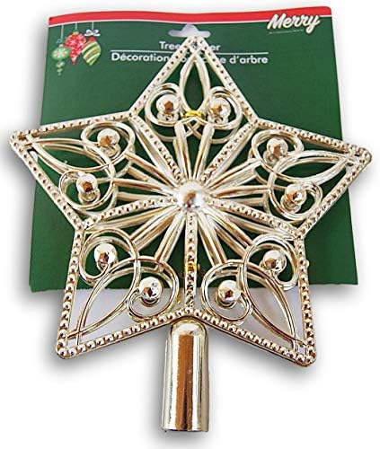 Topper de árvore de Natal - Star - 8,75 x 9,75 polegadas