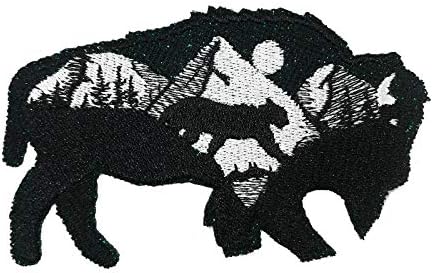 American Bison Bison Bison Bison Glitter bordado Ferro bordado ou costurar no patch