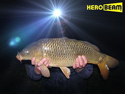 Farol de pesca HeroBeam® - lanterna de cabeça recarregável USB projetada para pescadores - iluminação