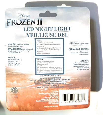 Greenbrier International Disney Frozen II LED Night Light, Plástico - com Elsa e Anna - Encantada Forrest