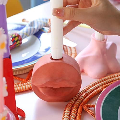 Mulheres Arte corporal Silicone Candlestick molde