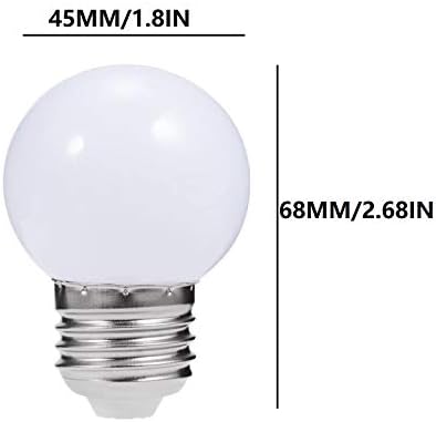Iluminação lxcom g14 vaidade led lâmpada 1w bulbo globo 10w lâmpadas redondas equivalentes frias brancas 6500k