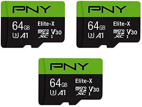 PNY 64GB Elite Class 10 U1 V10 CARTE DE MEMÓRIA FLASH SDXC 3 PACOTE 3 E 64 GB ELITE-X CLASSE 10 U3