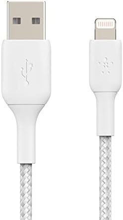 Belkin Cabo USB-C de 3,3 pés, Chapa Usb-C para Cabo USB, Cabo USB tipo C Tipo-C e Cabo de Lightning Braed Lightning-3,3ft/1m-MFI