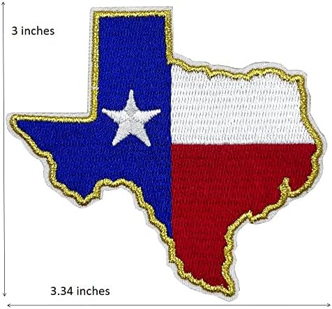 Gancho de bandeira e loop bordados do Estado do Texas dos EUA, patch tático para mochila