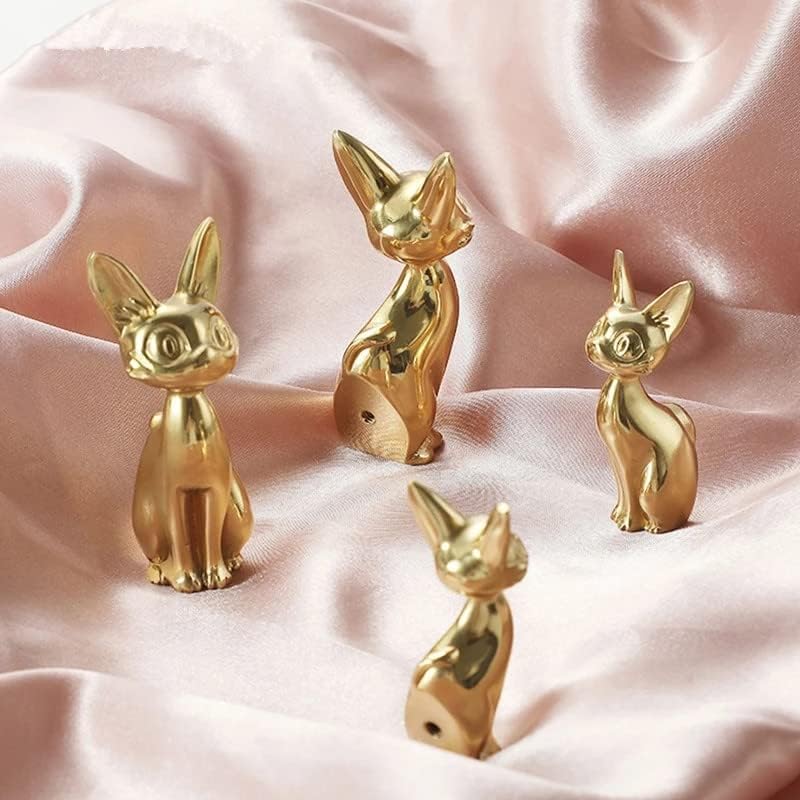 Mfys Botão de gaveta de gato fofo para botões de gabinete de ouro infantil, alça de puxar para a decoração