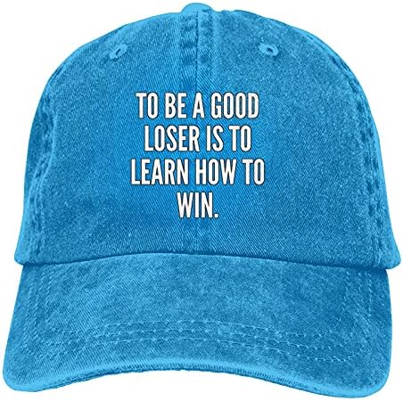 Para ser um bom perdedor é aprender a ganhar chapéus de caubói slogan unissex de beisebol ajustável