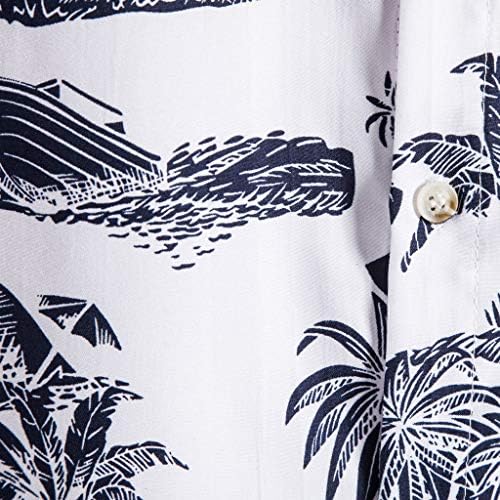 XXBR Mens Summer Summer Hawaiian Shirt Shorve Button Down Down camisetas tropicais Boho