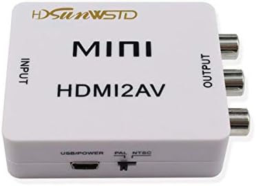 HDSUNWSTD HDMI para RCA, HDMI para AV, 1080p HDMI a 3rCA CVBS AD ADAPTER DE AUDIO AUDIO COMPOSTO ADAPTER PAL/NTSC