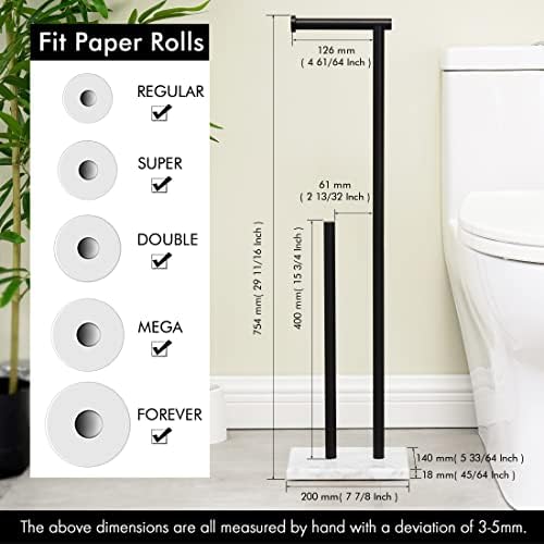 Suporte de papel higiênico kes stand 29,5 polegadas e suporte de toalhas para banheiro, SUS304 Aço inoxidável