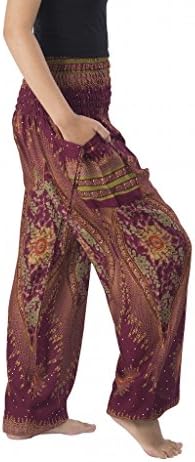 Lannaclothesdesign feminino Smocked cintura boho yoga harém de peças de harém de roupas hippie