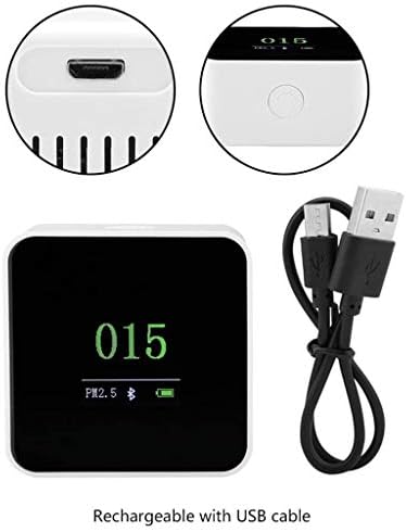 Monitor de qualidade do ar USB do GLJ, detector PM2.5, Detector de Qualidade do Ar Recarregável, para casa/escritório/escola/no