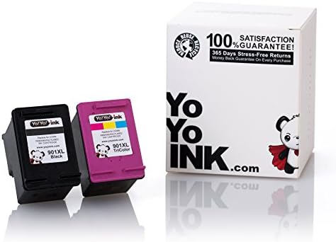 Yoyoink Remanufacured Ink Cartuction Substituição para HP 901XL 901 XL de alto rendimento para a impressora