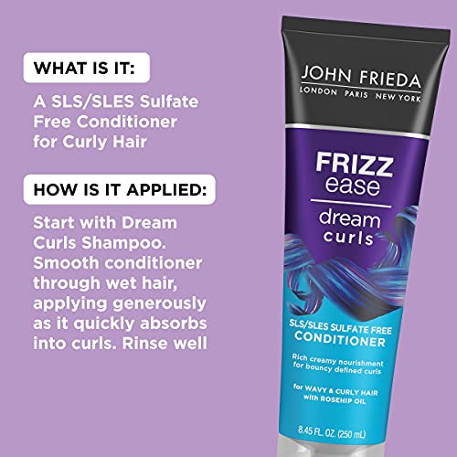 John Frieda Frizz facilidade Os cachos do sonho, hidrata e define cabelos encaracolados e ondulados, ajuda a