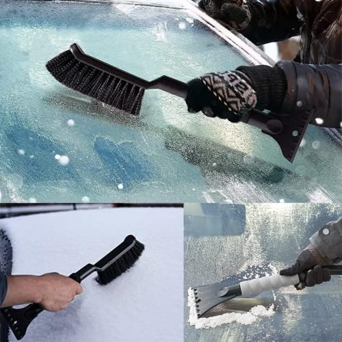 Galio - escova de neve de carro 24 polegadas com raspador de gelo, cerdas macias e aperto de espuma