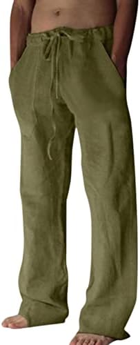 Calça calças masculinas retas casuais diariamente sólido de comprimento completo calças de bolso
