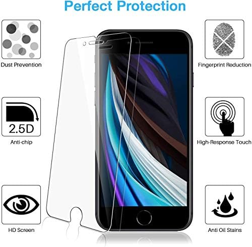 Protetor de tela Tantek para iPhone SE 2020 2ª geração, iPhone 8,7,6s, 6, 4,7 polegadas, filme de vidro
