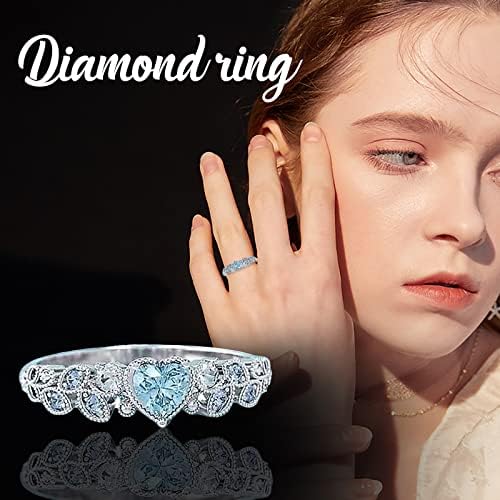 Anel fino anéis de cristal fofos personalidade de amor fresco para mulheres toques principais anéis