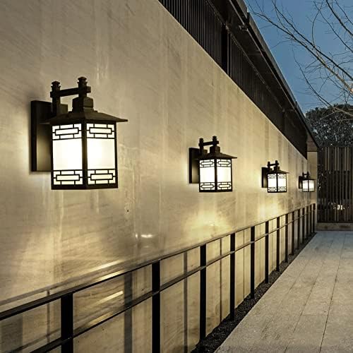 Luzes de varanda ao ar livre Chsow, luminárias de montagem na parede, luminárias de lanterna de