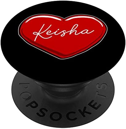 Mão desenhada Heart Keisha - Primeiro nome Hearts I Love Keisha Popsockets Swappable PopGrip