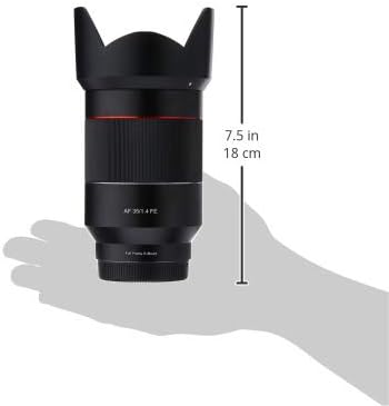 Samyang Syio3514-E AF 35mm f/1.4 Auto Focus Lens de quadro completo angular para a Sony Fe Mount,